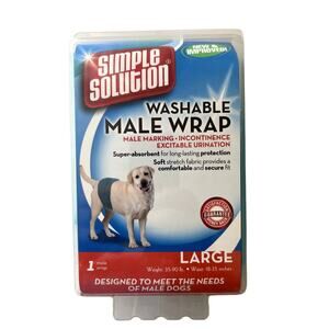 Simple Solution Washable Male Dog Wrap Large #1 Wrap New & Improved